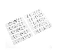 GLBPVPMTMB ABS Rear Trunk Letters Logo Emblem Badge Stickers For Volvo C30 V40 V60 V90 S40 S60 S80 S90 S80L XC40 XC60 XC90 Car Sticker(Chrome,T8)