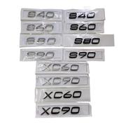 GLBPVPMTMB For VOLVO XC90 XC60 V40 V60 S60L rear logo For Volvo logo T4 T5 T6 B3 B4 B5 B6 B8 AWD letter ABS 3D badge tail sticker car accessories. Car Sticker(S80L,Sliver)