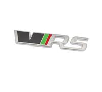 GLBPVPMTMB Metal Car Rear Trunk Badge Sticker Front Grill VRS Emblem Logo For Skoda VRS Octavia 1 2 3 Rapid Kodiaq Karoq Fabia Kamiq Superb Car Sticker(Stickers-Silver)