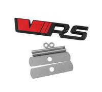 GLBPVPMTMB Metal Car Rear Trunk Badge Sticker Front Grill VRS Emblem Logo For Skoda VRS Octavia 1 2 3 Rapid Kodiaq Karoq Fabia Kamiq Superb Car Sticker(Grille-Red Black)