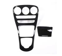 GLBSNMAP 2Pcs Car Center Console Gear Shift Panel Cover Trim Compatible for Mercedes Benz C GLC 2015-2018(Black)