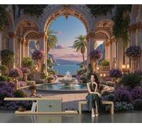 GLCWARM 3D Palace Arch Wall Mural