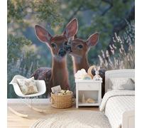 GLCWARM 3D White-Tailed Deer in The Grass Wall Mural