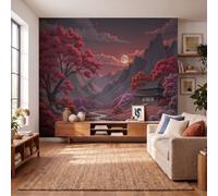 GLCWARM Chinese Landscape Wallpaper - Valley River Wall Mural