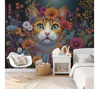 GLCWARM Fairy Tale Illustrations of Animals Mural Wallpaper 250X175Cm