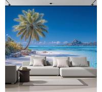 GLCWARM Island Scenery Mural Wallpaper 400X280Cm