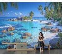 GLCWARM Island Scenery Wallpaper - Rocky Coast Wall Mural