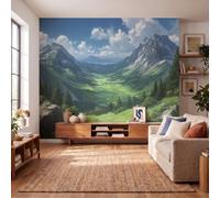GLCWARM Landscape Illustrations Mural Wallpaper 350X256Cm