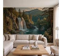 GLCWARM Mountain Forest Scenery Mural Wallpaper 250X175Cm