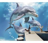 GLCWARM Mural Wallpaper Ocean Illustrations 250X170Cm