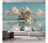 GLCWARM Mural Wallpaper Tranquil Island Scenery 450X300Cm