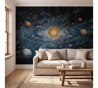 GLCWARM Mural Wallpaper Watercolor Space 250X175Cm