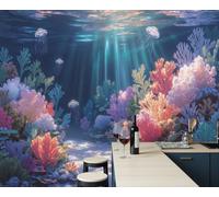 GLCWARM Murals Wallpaper Ocean Illustrations 350X256Cm