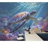 GLCWARM Murals Wallpaper Ocean Illustrations 400X280Cm