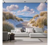 GLCWARM Nordic Beach Scenery Mural Wallpaper 200X140Cm