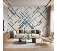GLCWARM Photo Wallpaper Intersecting Lines 300X210Cm | Abstract Graffiti Non-Woven Art Print Wall Mural Decoration Poster Picture Design Modern Living Room Kitchen Bedroom Wall Mural