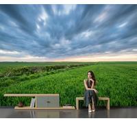 GLCWARM Rural Fields Mural Wallpaper 300X210Cm
