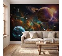 GLCWARM Science Fiction Space Wallpaper - Planetary Bodies Wall Mural