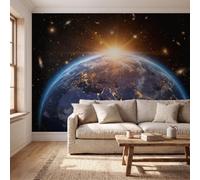GLCWARM Science Fiction Space Wallpaper - Shining Earth Wall Mural