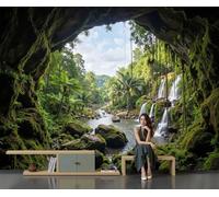 GLCWARM Tropical Scenery Mural Wallpaper 450X315Cm