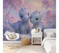 GLCWARM Watercolor Animals Mural Wallpaper 250X175Cm