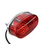 GLCYBDI Plate Tail Lights Motorcycle Rear Brake Round Taillight Plastic Red Running Tail Light Lamp For ATV Dune Buggy Pit Bike Accessories