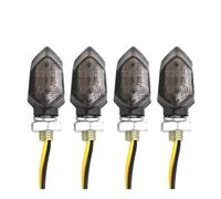 GLCYBDI Turn Signal Indicator Light 4PCS Motorcycle Accessories Smoke Lens Turn Signal Light 12V Amber Blinker Indicator Lamp Two Wire