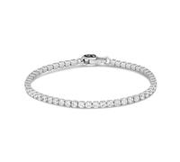 GLD Round Cut Tennis Bracelet - Iced Out Chain for Men and Women in Yellow, White and Rose Gold from 2MM-5MM, 6”-9” - Available in Diamond, Canary and Pink Diamond Micro, 7 Inch, White Gold, no