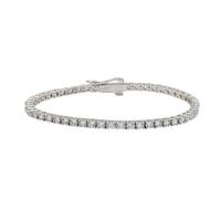 GLD Round Cut Tennis Bracelet - Iced Out Chain for Men and Women in Yellow, White and Rose Gold from 2MM-5MM, 6”-9” - Available in Diamond, Canary and Pink Diamond Micro, 7.5 Inch, no gemstone