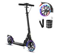 GLDDFDG Commuter Adult Scooter 300 LB Capacity, Big Wheeled Scooter, Foldable Sports Scooter for Kids 10+ Years, 4 Adjustable Levels, ABEC 9 Bearing, 15 Lbs