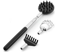 GLDFW 3Pcs/Set Back Scratcher Telescopic Scratching Massager Kit Scraper Extendable Telescoping Itch Massage Relaxation