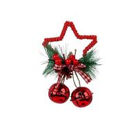 GLDFW Christmas Decorations Five Pointed Star Bell Accessories Pendant Christmas Tree decorations Bow Knot bell Props