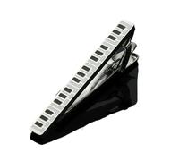 GLDFW Creative Treble Clef Guitar Tie Clip Punk Music Note Tie Pin Instrument Hip Hop Piano Necktie Buckle Men