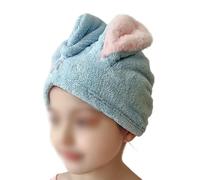 GLDFW Dry Hair Cap Polyester Nylon Coral Fleece Absorbent Rabbit Ears Children's Adults' Thickened Shower hat Towels
