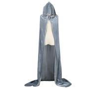 GLDFW Halloween Velvet Cloak long Hooded cape Unisex for Devil Witch Wizard Christmas Cosplay red cloak