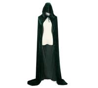 GLDFW Halloween Velvet Cloak long Hooded cape Unisex for Devil Witch Wizard Christmas Cosplay red cloak