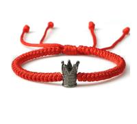 GLDFW Handmade Lucky Rope Bracelets Bangles Black Red Thread Adjustable Knots Bracelet for Women Men Wrist Jewelry