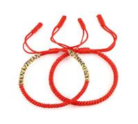 GLDFW Handmade Lucky Rope Bracelets Bangles Black Red Thread Adjustable Knots Bracelet for Women Men Wrist Jewelry