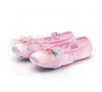 GLDFW Lovely Princess Dance Soft Soled Ballet Shoe Children Girls Cat Claw Chinese Ballerina Exercises Shoes Cherry Pink