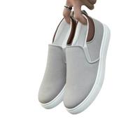 GLDFW Men Casual Shoes Male Sneaker Canvas Boys Fashion Slip-on Vulcanized Flats Non-Leather Casual Shoes Grey
