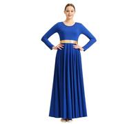 GLDFW Praise Dance Women Long Swing Liturgical Worship Church Robe Dress Lyrical Dancewearl Church Robe