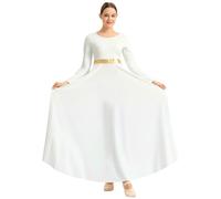 GLDFW Praise Dance Women Long Swing Liturgical Worship Church Robe Dress Lyrical Dancewearl Church Robe
