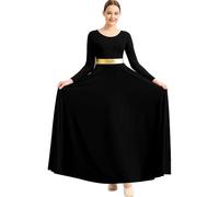 GLDFW Praise Dance Women Long Swing Liturgical Worship Church Robe Dress Lyrical Dancewearl Church Robe