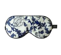 GLDFW Silk Sleeping Mask Porcelain Pattern Blindfold Shading Eyeshade Thicken Soft Eye Mask Sleep for Travel Eyepatch
