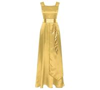 GLDFW Women Silky Praise Dance Tunic Celebration Spirit Choir Worship Costume Wide Straps Pulloverl Tank Gown Lyrical Dress