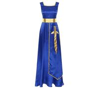 GLDFW Women Silky Praise Dance Tunic Celebration Spirit Choir Worship Costume Wide Straps Pulloverl Tank Gown Lyrical Dress