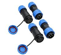 GLDFYYDS 2 Pairs 4 Pin Aviation Plug And Socket IP68 Industrial Waterproof Connector Male-Female In-Line SP21 Quick Connect Wire Connector