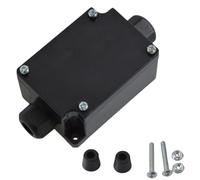 GLDFYYDS IP65 Waterproof Junction Box 2-Way Outdoor Plastic Electrical Enclosure With Gland Wire Connector For Max Ø10mm Cable,Black