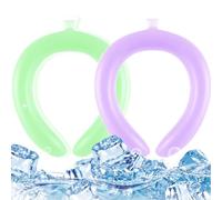 GLDHGBCD Wearable Neck Cooler, 2PCS Portable Hanging Neck Cooler, Reusable Neck Cooling Ring Ice Rings Neck Coolers for Cooling and Heat Dissipation