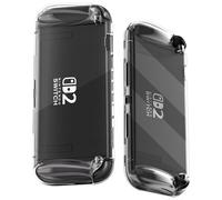 GLDRAM Clear Case for Nintendo Switch 2, Comfort Soft TPU Protective Cover, Scratch & Shock Protect Skin Shell with Ergonomic Grip
